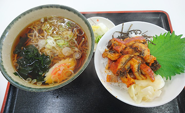 うなぎひつまぶし丼とそばセット