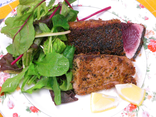 かつおの香草パン粉焼き